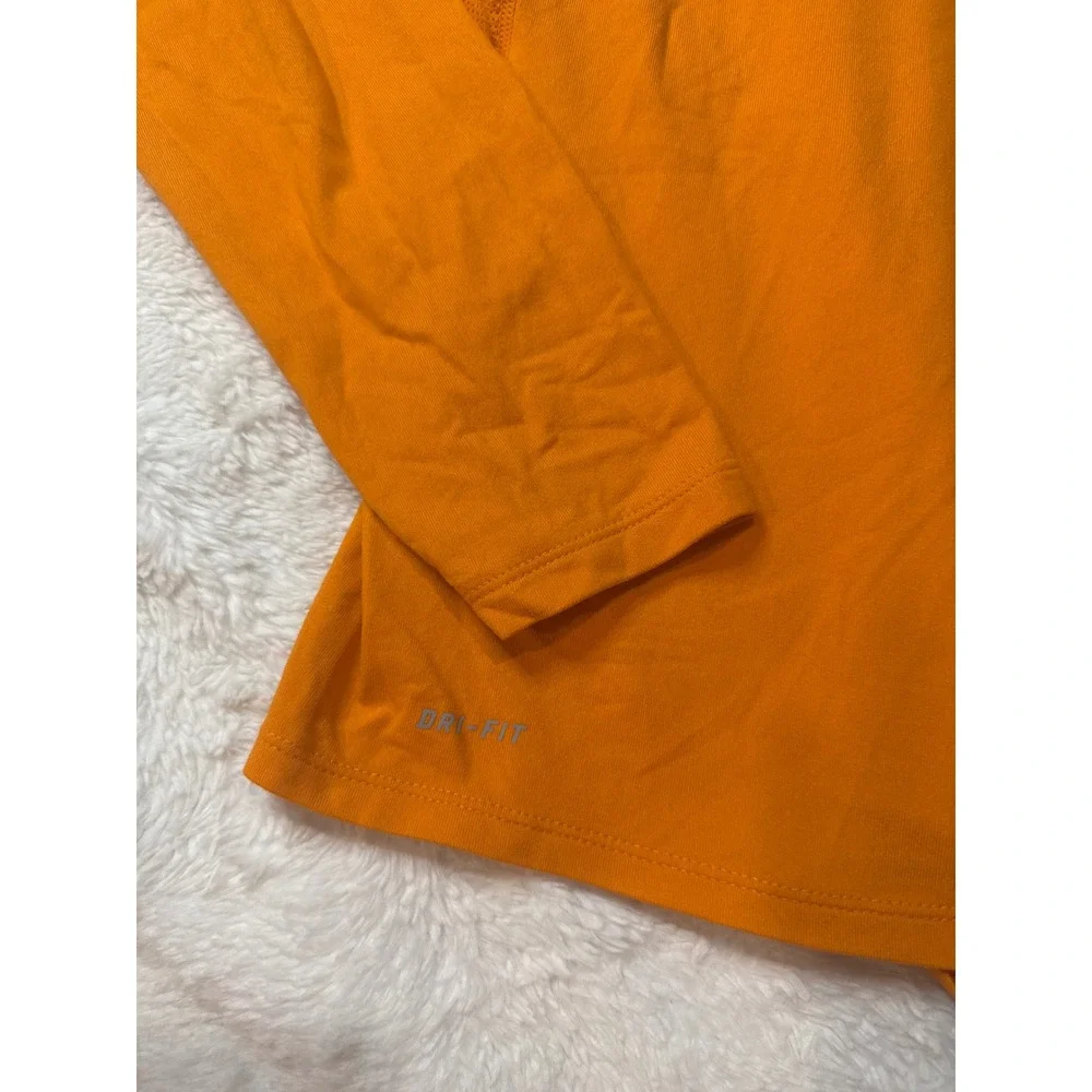 Nike Dri-FIT Quarter Zip Pullover Women Small Orange Excellent Long Sleeve Top